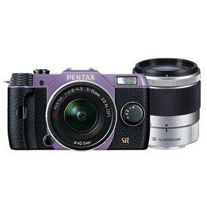 デジタル一眼カメラ　PENTAX　Q7　　ダブルズームキット　　ラベンダー／ブラック　　040　オーダーカラー