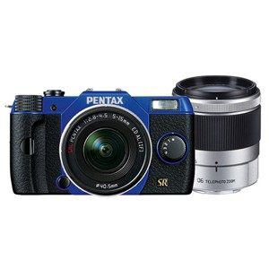 デジタル一眼カメラ　PENTAX　Q7　　ダブルズームキット　　ブルー／ブラック　　052　オーダーカラー
