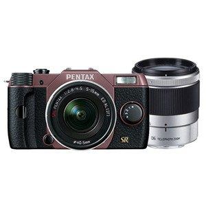 デジタル一眼カメラ　PENTAX　Q7　　ダブルズームキット　　ココアブラウン／ブラック　　058　オーダーカラー