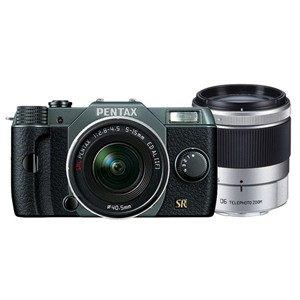 デジタル一眼カメラ　PENTAX　Q7　　ダブルズームキット　　オリーブグリーン／ブラック　　064　オーダーカラー