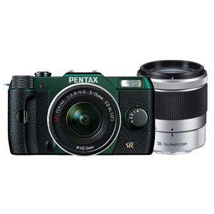 デジタル一眼カメラ　PENTAX　Q7　　ダブルズームキット　　メタルグリーン／ブラック　　106　オーダーカラー