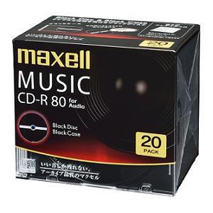 maxell 音楽用CD-R 80分 ブラックディスク 20枚ケース CDRA80BK20S