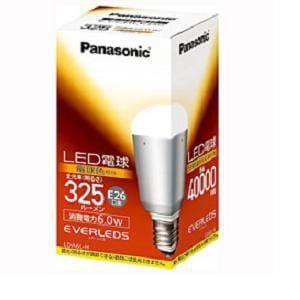 Panasonic　LED電球EVERLEDS(一般電球形・全光束325lm・電球色・口金E26)　LDA6LH
