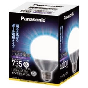 Panasonic LED電球EVERLEDS(ボール電球形・全光束735lm・昼光色相当・口金E26) LDG9D-G