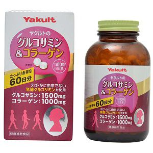 ヤクルト　グルコサミン&コラーゲン　徳用　600粒　【健康補助】
