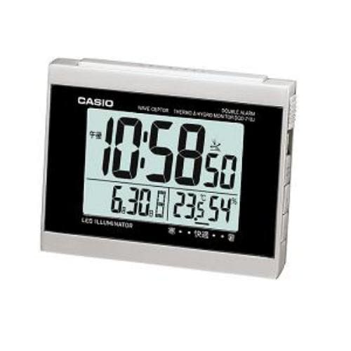 カシオ DQD-710J-8JF 電波時計(置き時計) デジタル(湿度計 ／ 温度計)タイプ