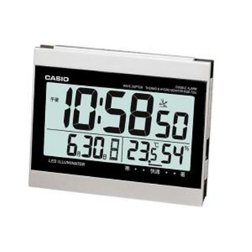 カシオ DQD-720J-8JF 電波時計(置き時計) デジタル(湿度計 ／ 温度計)タイプ