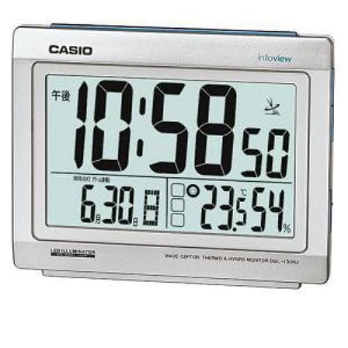 カシオ DQL-130NJ-8JF 電波時計(置き時計) 生活環境お知らせ(湿度計 ／ 温度計)タイプ