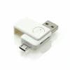 フリーダム FCR-UM2MWH USB 2.0対応 2inコネクタカードリーダ(microSD専用)   ホワイト