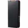 エレコム PM-G221PLFUBK Galaxy S22(SC-51C SCG13) レザーケース 手帳型 UltraSlim 薄型 磁石付き ブラック PMG221PLFUBK