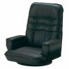 IDC OTSUKA 座椅子「SPR」回転式 革／一部合成皮革 ブラック色