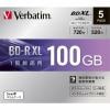 バーベイタム(Verbatim)  VBR520YP5D1 録画用BD-RXL（片面3層）インクジェットプリンタ対応ワイドレーベル ケース付き5枚パック