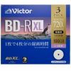 Victor(ビクター) VBR520YP3J2 一回録画用 BD-R XL 4倍速 プリンタ対応 3枚 ケース入り