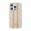 MICHAEL KORS Slim Wrap Case Stripe for MagSafe for iPhone 15 Pro [ Vanilla ] MKSTVNLWPIP2361P ホワイト
