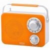 オーム電機 RADT380ND ワイドFM対応 キッキン・シャワーラジオ(オレンジ)