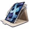 エレコム TB-A20M360NV iPad Air 10.9インチ(第4世代 2020年モデル) レザーケース 手帳型 ヴィーガンレザー 360度回転 ネイビー