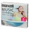 maxell 音楽用CD-R 80分 カラープリンタブル 5枚ケース CDRA80PSM5S