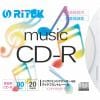 RiDATA CDRM8020PC 音楽用CD-R ワイドプリントレーベルディスク 80分 20枚 スリムケース