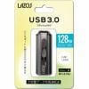 リーダーメディアテクノ L-U128-3.0 USB3.0対応 USBメモリ 128GB Lazos 128GB ブラック