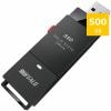 BUFFALO SSD-SCT500U3-BA 外付けSSD 500GB 黒色