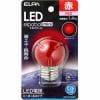 ELPA LDG1R-G-G254 LED電球 「エルパボールミニ」(ミニボール形／赤・口金E26)
