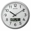 リズム時計 4FNA01SR19 掛時計 プログラムカレンダ01S シルバーメタリック色