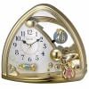 リズム時計 4SG762SR18 RHYTHM ファンタジーランド762SR 金色仕上(白)クオーツ置時計 飾り振子付