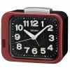 セイコークロック KR896R 目覚し時計 プラスチック枠(赤メタリック塗装) ルミブライト(時・分針) スイープセコンド