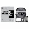 カラーラベルテープ 「テプラPRO」(黒テープ／白文字／6M M幅) SD6K