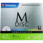 バーベイタム(Verbatim)　　DHR47YMDP10V1　1回記録用DVD(データ用)　4.7GB　1-4倍速　5mmケース10P