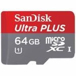 SanDisk　64GB・UHS　Speed　Class1(Class10)対応microSDXCカード(SDXC変換アダプタ付)　SDSDQUPN-064G-J35A