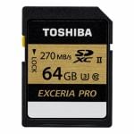 東芝　SDXU-C064G　SDHC／SDXCメモリカード　「EXCERIA　PRO」　64GB