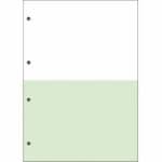 ビズソフト　　A4カラー2分割4穴(白・緑)　　BZOCF24(WG)