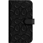Coach　CIPH-105-BLKEB　2021　iPhone　6.1-inch　Pro　　ケース　Leather　Folio　Case　　　Black　Emboss　Signature　C　Pebbled　Leather