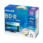 マクセル(Maxell)　BRV25WPE10S　録画用BD-R　ひろびろ美白レーベルディスク　1-4倍　25GB　10枚　うす型5mmケース