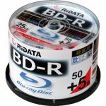 RiDATA　BDR130PW4X50＋5SPC　一回録画用BD-R　ワイドプリントレーベルディスク　1～4倍速　25GB　50＋5枚スピンドルケース