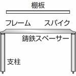 タオック　追加棚板・ポール330mmブラックメタリック【受注生産品】　ASR2-F433B