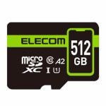 エレコム　MF-SP512GU11A2R　マイクロSDカード　microSDXC　512GB　Class10　UHS-I　MFSP512GU11A2R