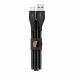 ベルキン　F2CU069bt04-BLK　BOOST↑CHARGE　DuraTek　Plus　USB-A　to　USB-C　ケーブル　長さ1.2m　ブラック