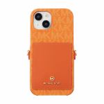 MICHAEL　KORS　Wrap　Case　Pocket　with　Strap　for　iPhone　15　[　Orange　]　MKWSORGPWIP2361　オレンジ