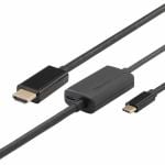 ラトックシステム　RS-UCHD4K60-5M　USB　Type-C　to　HDMI　変換ケーブル　PD対応　5m　ブラック