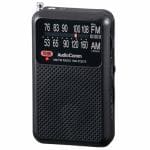 オーム電機　RAD-P2227S-K　AM／FMポケットラジオ　ブラック