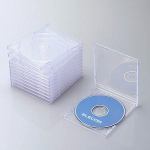 エレコム　CCD-JSCN10CR　Blu-ray／DVD／CDケース(標準／PS／1枚収納／10パック)　クリア