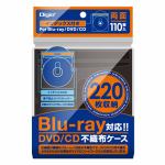 ナカバヤシ　BD-004-110BK　Blu-ray両面タイトル付不織布ケース　110枚入　ブラック