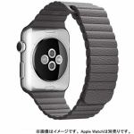 アップル(Apple)　MMAQ2FE／A　Apple　Watch　42mm　ケース用　ストームグレイレザーループ　-　M