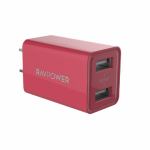 ＳＵＮＶＡＬＬＥＹ　ＪＡＰＡＮ　RAVPower　RP-PC125　microUSBケーブル付属　AC充電器(USB×2)　ピンク　75-02000-459