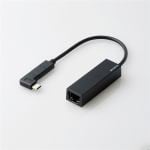 【台数限定】エレコム　EDC-GUC3L-B　L字コネクタ付き　USB3.1　ギガビットLANアダプター　ブラック