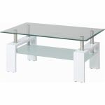 【在庫限り】[幅100cm]　テーブル　センターテーブル　ガラス　おしゃれ　ホワイト
