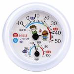 クレセル　TR-103W　温湿度計(インフルエンザ・熱中症対策)　ホワイト