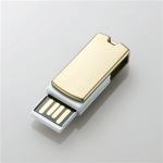 エレコム　回転式USB2.0メモリ　（ゴールド）　8GB　MF-RSU208GGD